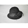 Black Wool Felt Lady Hat